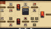 Game interface with character portraits and icons on a wooden background