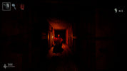 Dark hallway with a character holding a flashlight in a video game setting