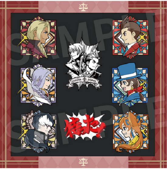 Ace attorney Metal pin collection red