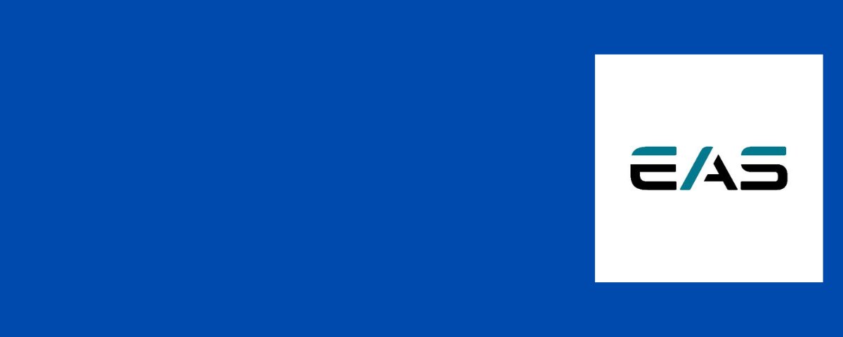 East Asia Soft Logo over a blue background