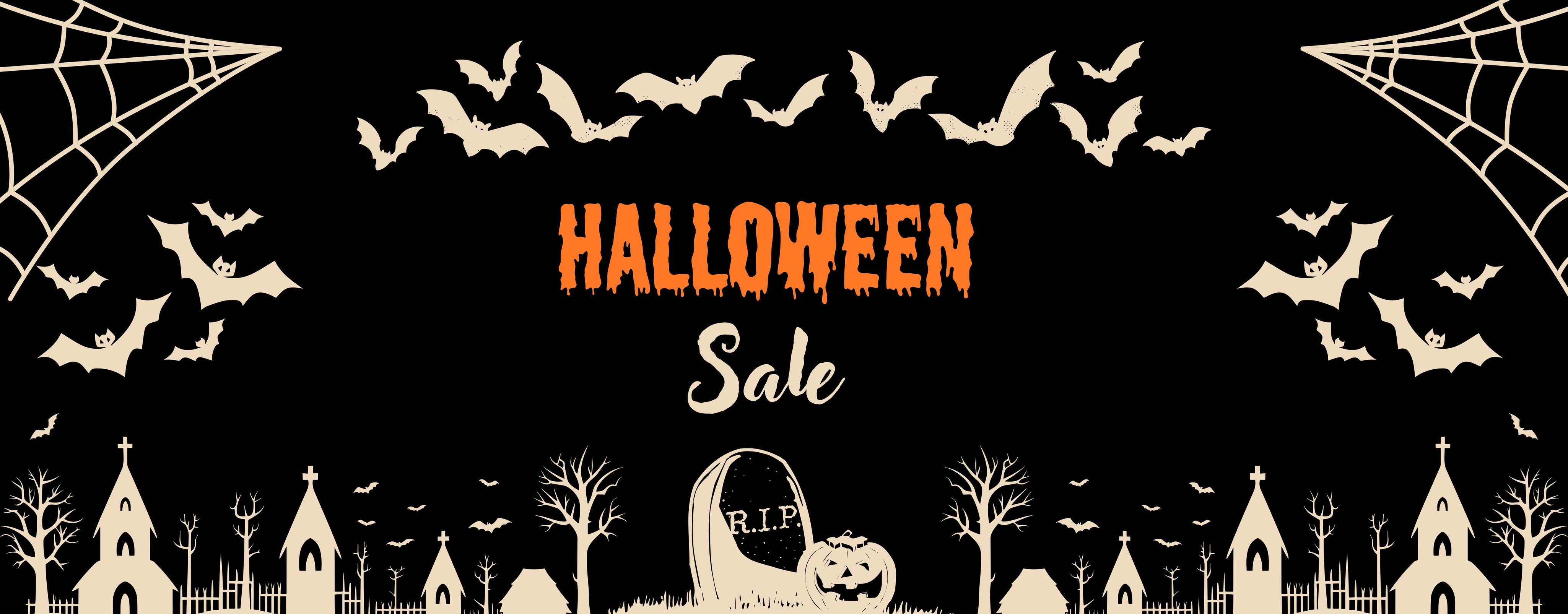 Halloween Sale banner at bazaar bazaar