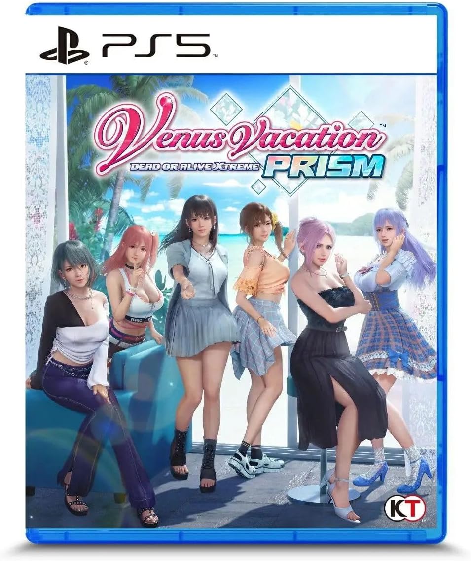 Game box for 'Venus Vacation' featuring animated characters on a beach.