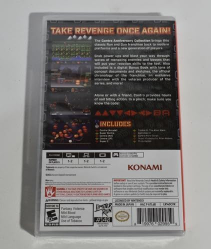Back view of a video game case with text and branding on a white background