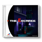 A CD jewel case containing the video game 'The Escapee' published by Invicta, featuring a dark, atmospheric cover art of a nighttime street scene with purple and blue tones.