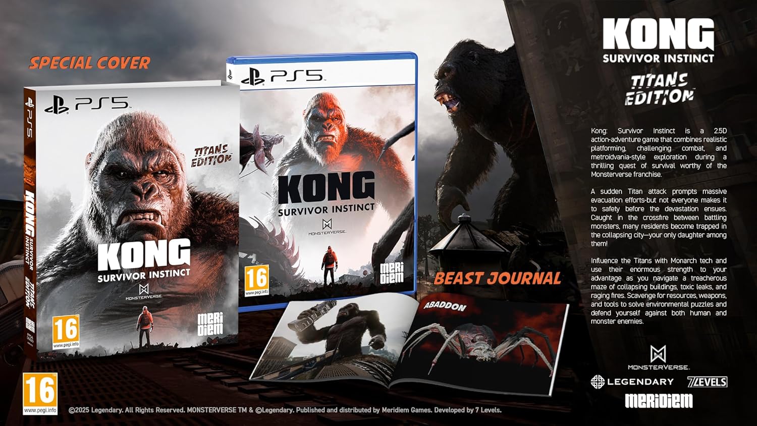 Kong: Survivor Instinct game packaging with special cover and Titan Edition details.