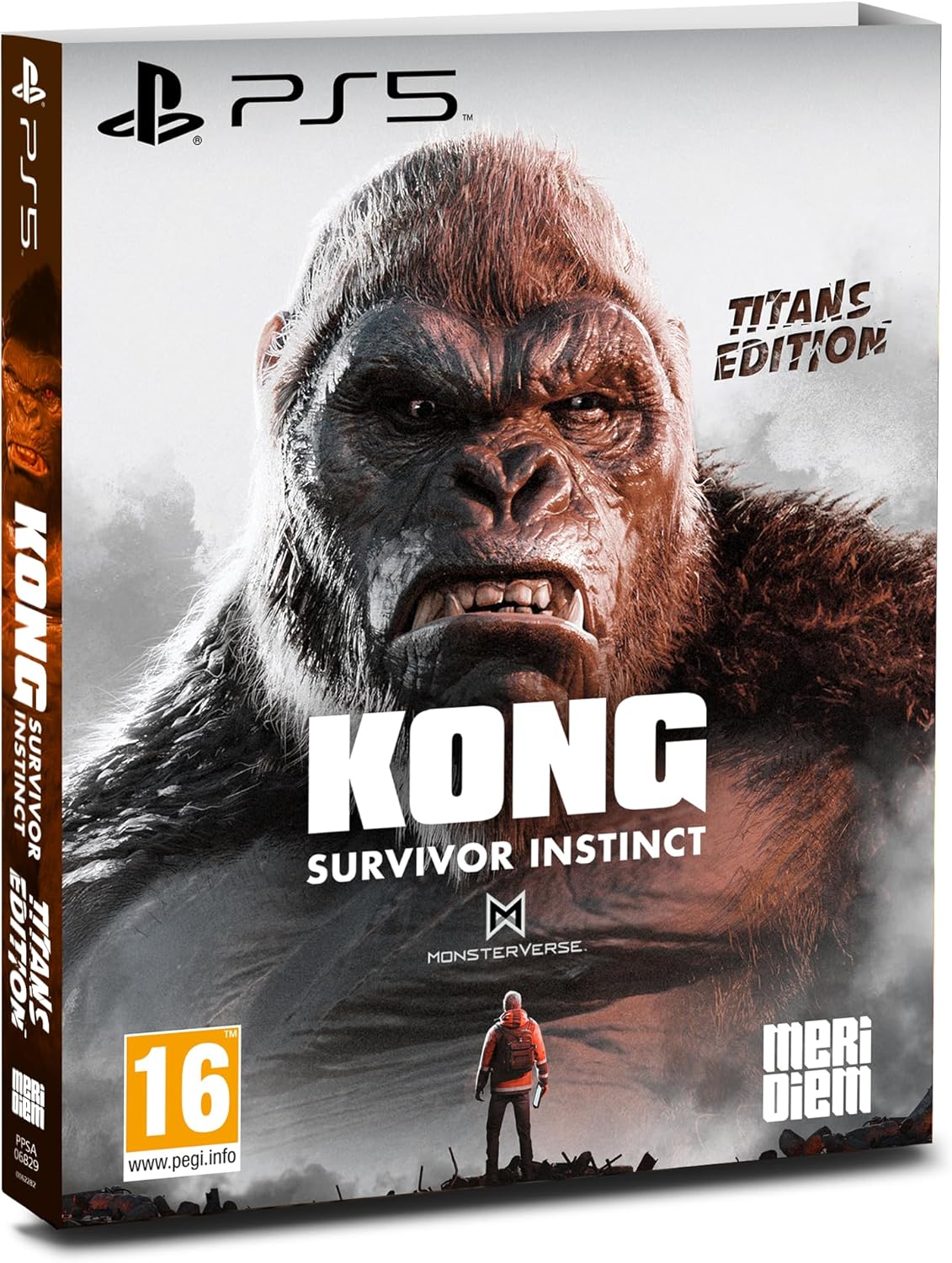 PlayStation 5 game case for 'Kong: Survivor Instinct' with a gorilla on the cover.