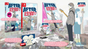 Collection of 'After Love' merchandise including games, a CD, and an artbook on a white background.