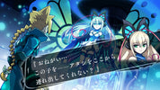 Two animated characters with cat ears in a futuristic setting with Japanese text.