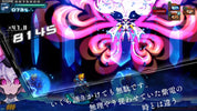 Game screen with colorful character and abstract background