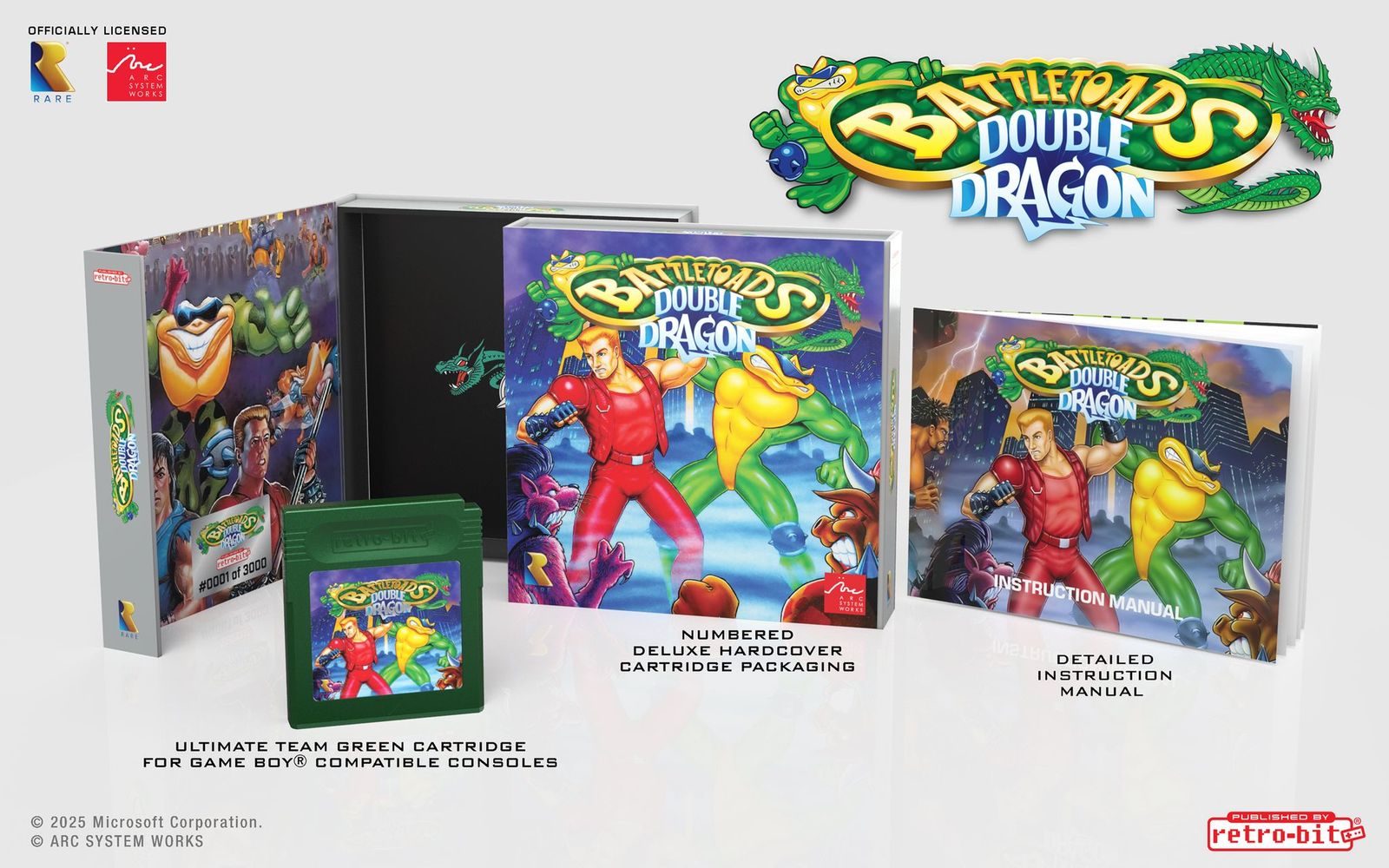 Collection of 'Battletechs Double Dragon' game packaging and accessories on a white background.