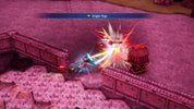 Gameplay scene with a character attacking a dragon in a fantasy setting