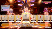 A screenshot from a Japanese bar-themed visual novel or game, showing an anime character in a bunny outfit at a bar with drink options displayed below in a menu interface.