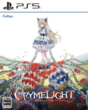 Game cover for 'Crymelight' with a character on a colorful background, featuring the PS5 logo and Furuyo.