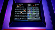 Vintage video game screen with a retro design on a dark background