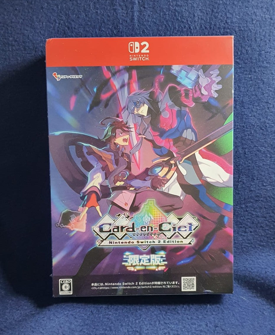 Carden Ciel game case for Nintendo Switch on a blue background