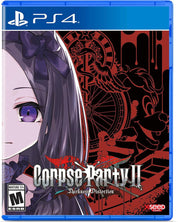 Game box for 'Corpse Party II' on PS4 with anime-style artwork and dark red design.