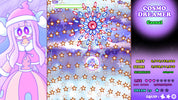 Cosmic-themed game screen with character and colorful patterns