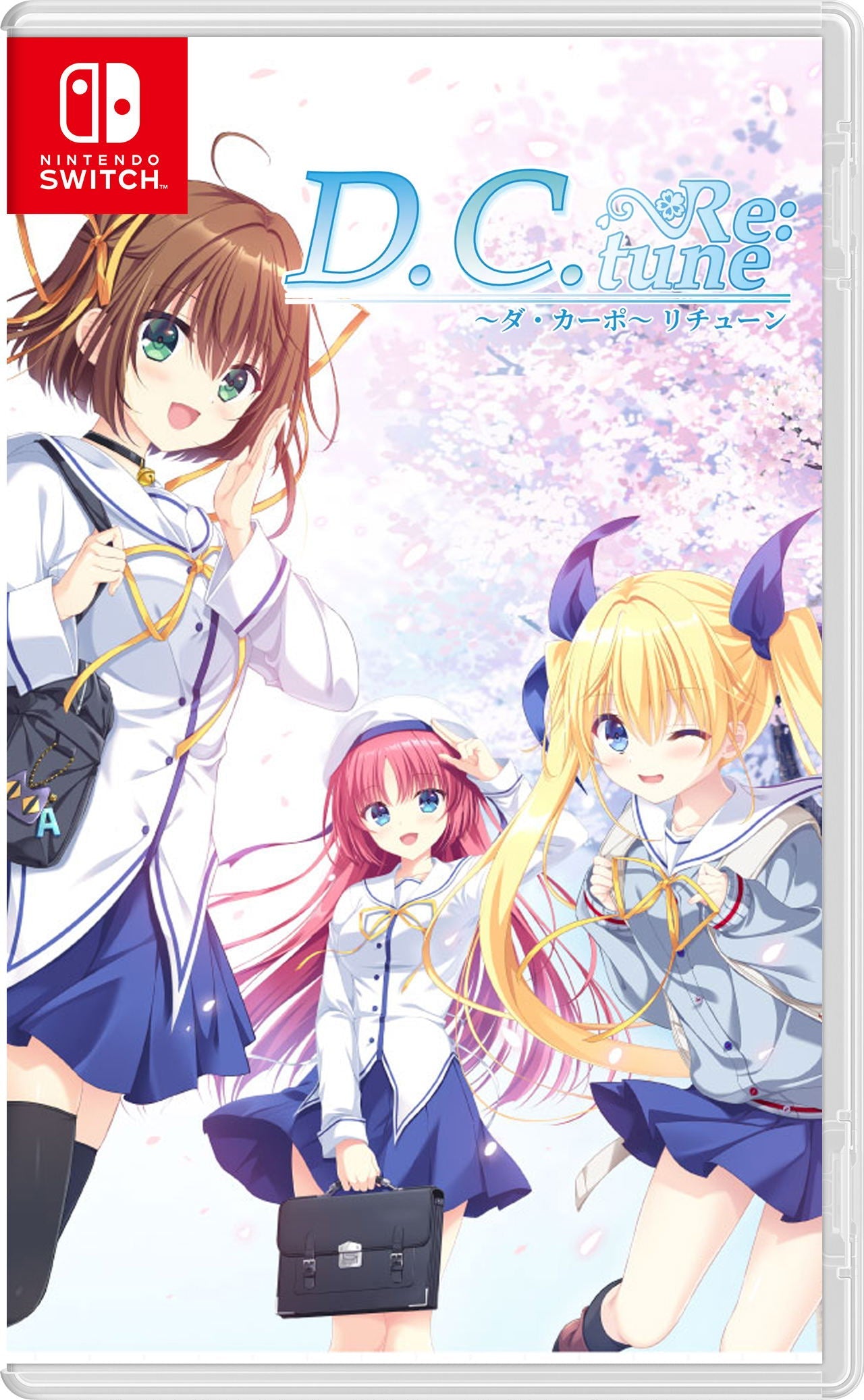 Nintendo Switch game case for 'D.C. Re: tune' with anime-style characters on a light purple background.
