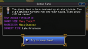 Text-based game interface with zombie forecast and save option on a dark background