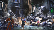 Video game scene with characters in a fantasy setting