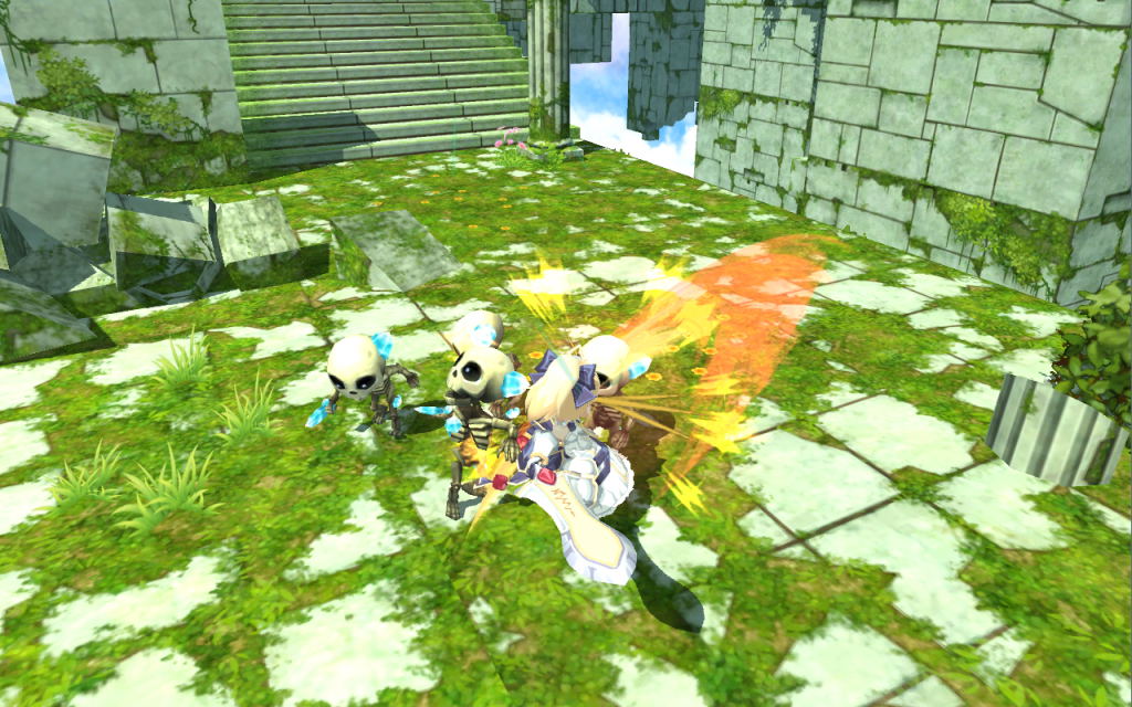 3D animated scene with characters in a fantasy setting