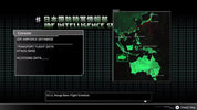 Interface screen from a video game with text and map, resembling an intelligence system.