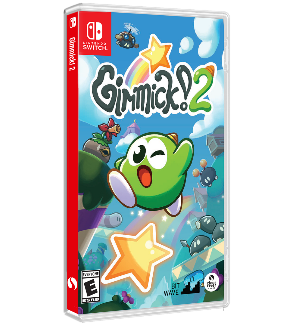 Gimmick! 2 game box for Nintendo Switch with colorful design and character on a white background