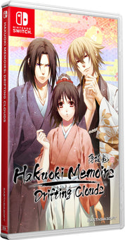 Hakuoki Memories: Drifting Clouds game case for Nintendo Switch with characters on the cover.