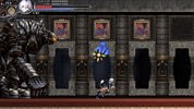 Game screen with a character facing a large creature in a dark, dungeon-like setting.