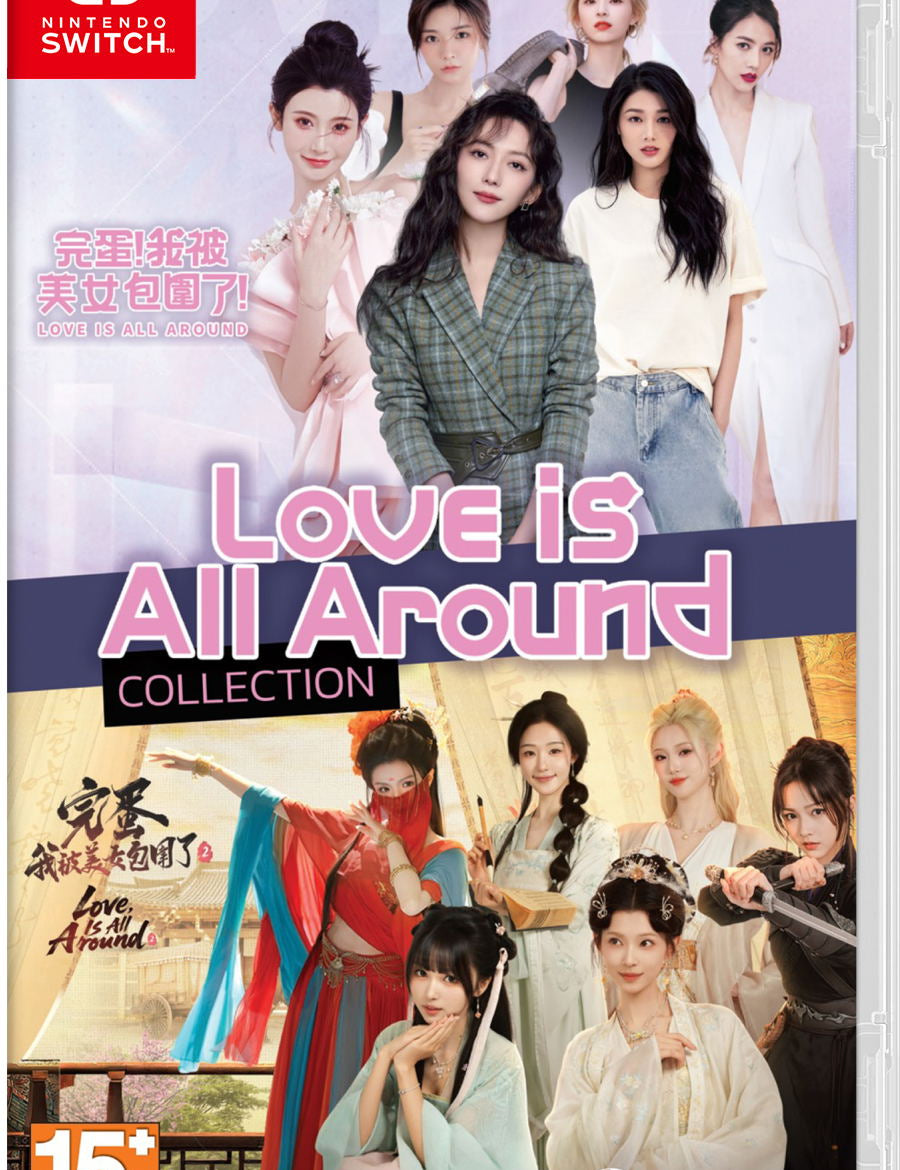 Game cover for 'Love is All Around Collection' on Nintendo Switch with multiple characters and text.