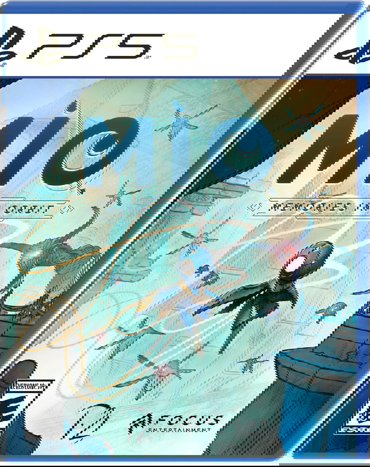 PlayStation 5 game disc for 'MIO: Memories in Orbit' with branding and artwork.