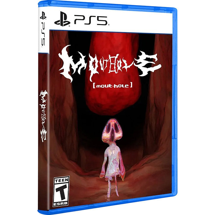 Game case for 'Mouthole' on PS5 with a character and red mouth design.