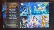 Menu screen from 'Final Fantasy X' with character images and options.