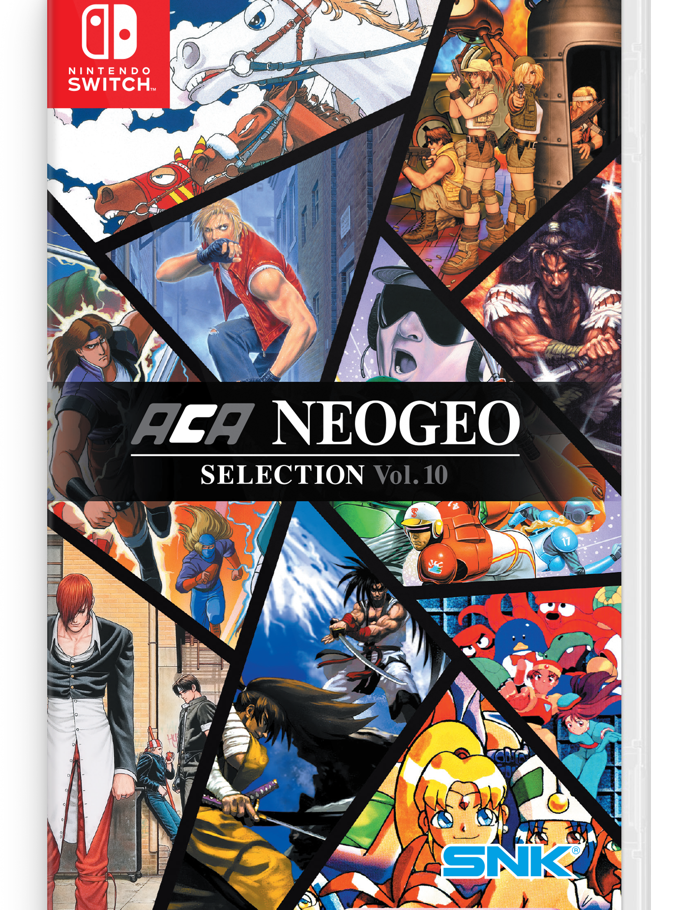 Game case for ACA NEOGEO Selection Vol. 10 on Nintendo Switch with various character images and SNK logo.