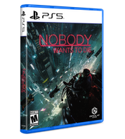 Game box for 'Nobody Wants to Die' on PS5 with a cityscape and motorcycle scene.
