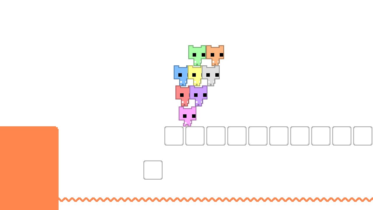 Pixelated character with a colorful design on a white background