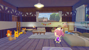 Animated characters in a room with wooden floors and colorful decor