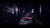 Dark, eerie corridor with a flashlight and gun held by a first-person perspective