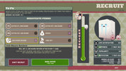 Game interface showing character options and job share details with a cartoon character on a green background.