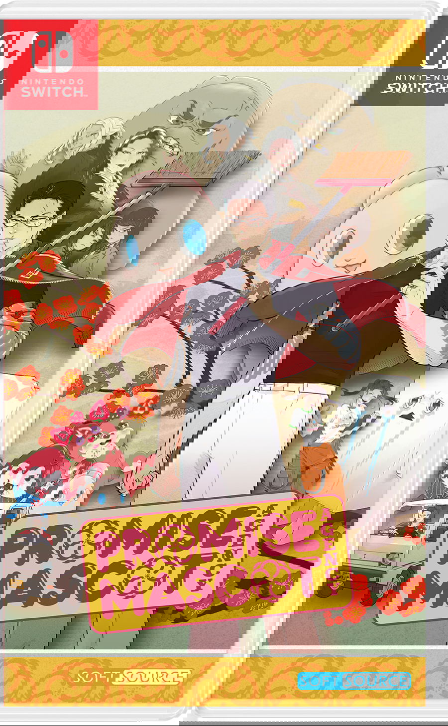 Game cover for 'Promise Mascot' on Nintendo Switch with animated characters and a red banner.