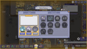 A screenshot of a digital game interface showing a 'Park Policy' inventory panel with various badges and icons, set against a dark fantasy map background.