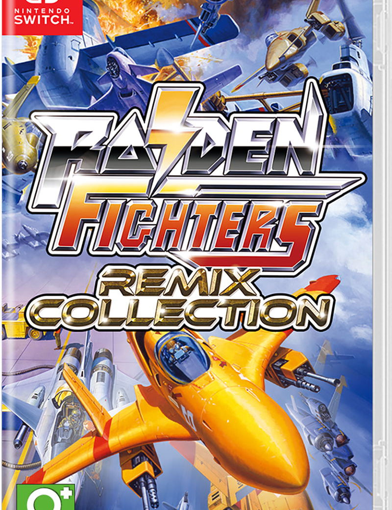 Game case for 'Raven Fighters Remix Collection' on Nintendo Switch with colorful graphics and game characters.