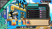 Game interface with character and upgrade menu in a colorful setting