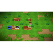 Sandbox game interface with character and items on a grassy area