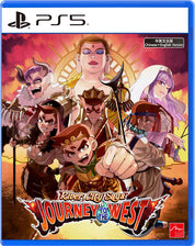 PlayStation 5 game case for 'River City Saga: Journey to the West' featuring animated characters.