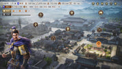 Game interface with character and city view
