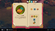 Game interface showing a recipe book with ingredients and steps for making a dish.