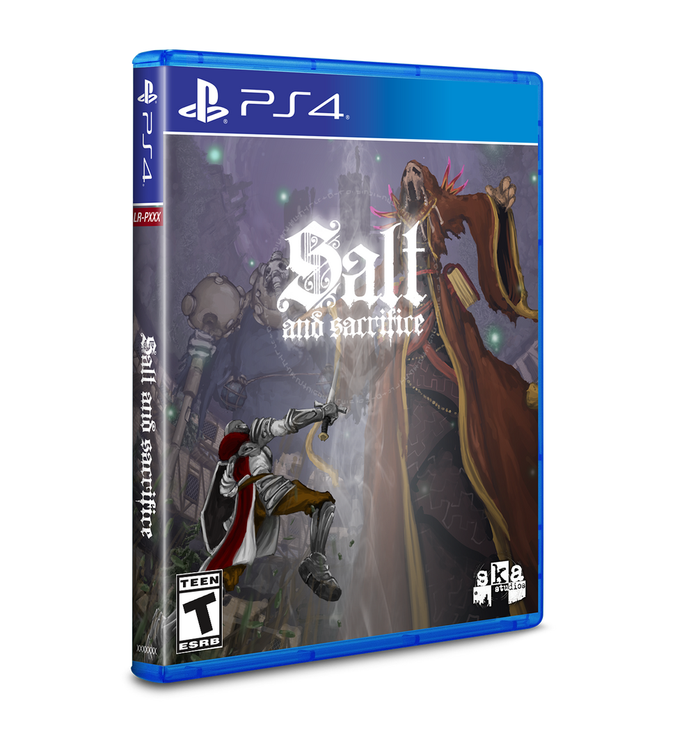 PlayStation 4 game case for 'Salt and Sanctuary' on a white background