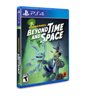 Game case for 'Sam & Max: Beyond Time and Space' on a PS4 platform with cartoon characters on a blue and black background.