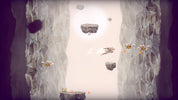 Game scene with flying creatures and rocky walls